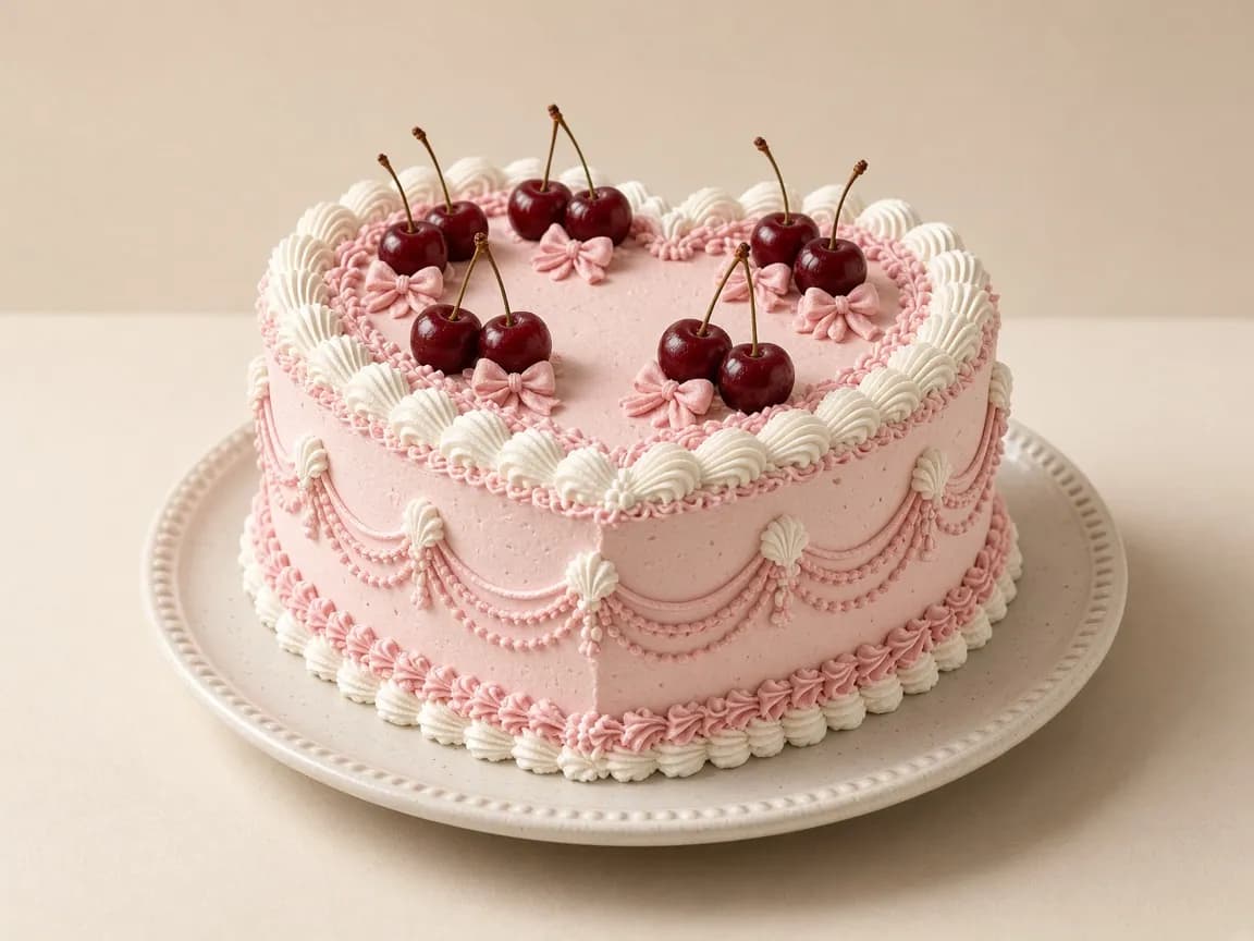 Vintage Heart Cake